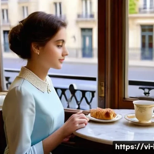 이탈리아어와 프랑스어 비교 - **Prompt: "The Essence of Parisian Elegance and Study"**
    A young woman, approximately 18-20 year...